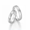 Alianzas de boda de paladio con diamantes