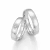 Alianzas de boda de paladio con diamantes