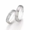 Alianzas de boda de oro blanco con diamantes