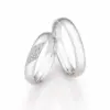 Alianzas de boda de oro blanco con diamantes