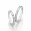 Alianzas de boda de paladio con diamante