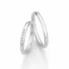 Alianzas de boda de paladio con diamantes