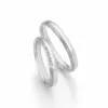 Alianzas de boda de paladio con diamantes