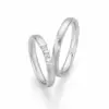 Alianzas de boda de oro blanco con diamantes
