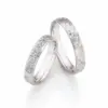 Alianzas de boda de paladio con diamantes