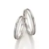 Alianzas de boda de oro blanco con diamantes