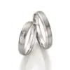 Alianzas de boda de oro blanco con diamantes