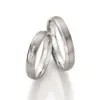 Alianzas de boda de oro blanco con diamantes