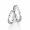 Alianzas de boda de acero con diamante