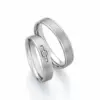 Alianzas de boda de acero con diamantes