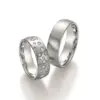 Alianzas de boda de paladio con diamantes