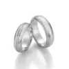 Alianzas de boda de oro blanco con diamantes