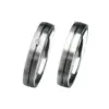 Alianzas de boda de acero con diamante