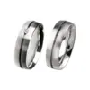 Alianzas de boda de acero con diamante