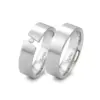 Alianzas de boda de acero con diamante