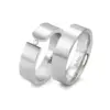 Alianzas de boda de acero con diamante