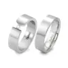 Alianzas de boda de acero con diamante