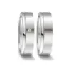 Alianzas de boda de acero con diamante