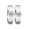 Alianzas de boda de acero con diamante
