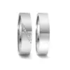 Alianzas de boda de acero con diamantes
