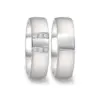 Alianzas de boda de acero con diamantes