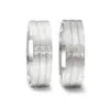 Alianzas de boda de acero con diamantes