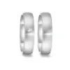 Alianzas de boda de acero con diamante