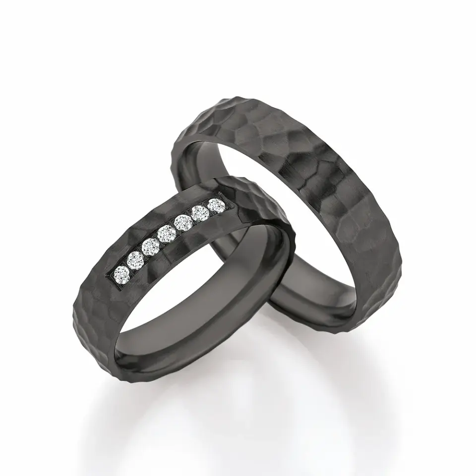 Alianzas de boda de zirconio con diamantes
