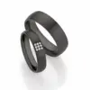 Alianzas de boda de zirconio con diamantes
