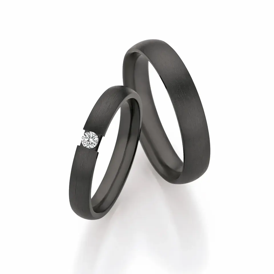Alianzas de boda de zirconio con diamante