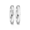 Alianzas de boda de acero con diamantes