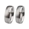 Alianzas de boda de acero con diamante