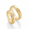 Alianzas de boda de oro amarillo con diamantes