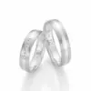 Alianzas de boda de oro blanco con diamantes