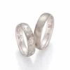 Alianzas de boda de oro blanco con diamantes