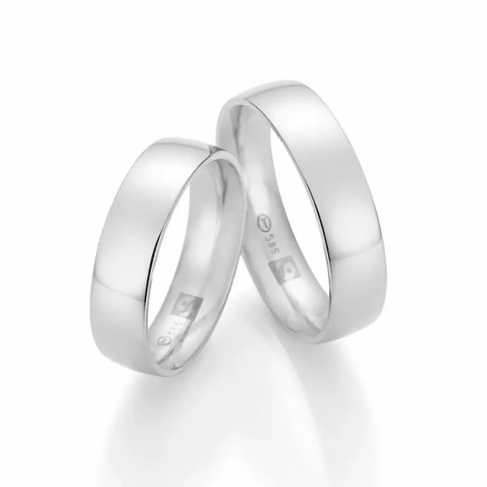 Alianzas de boda de oro blanco
