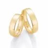 Alianzas de boda de oro amarillo