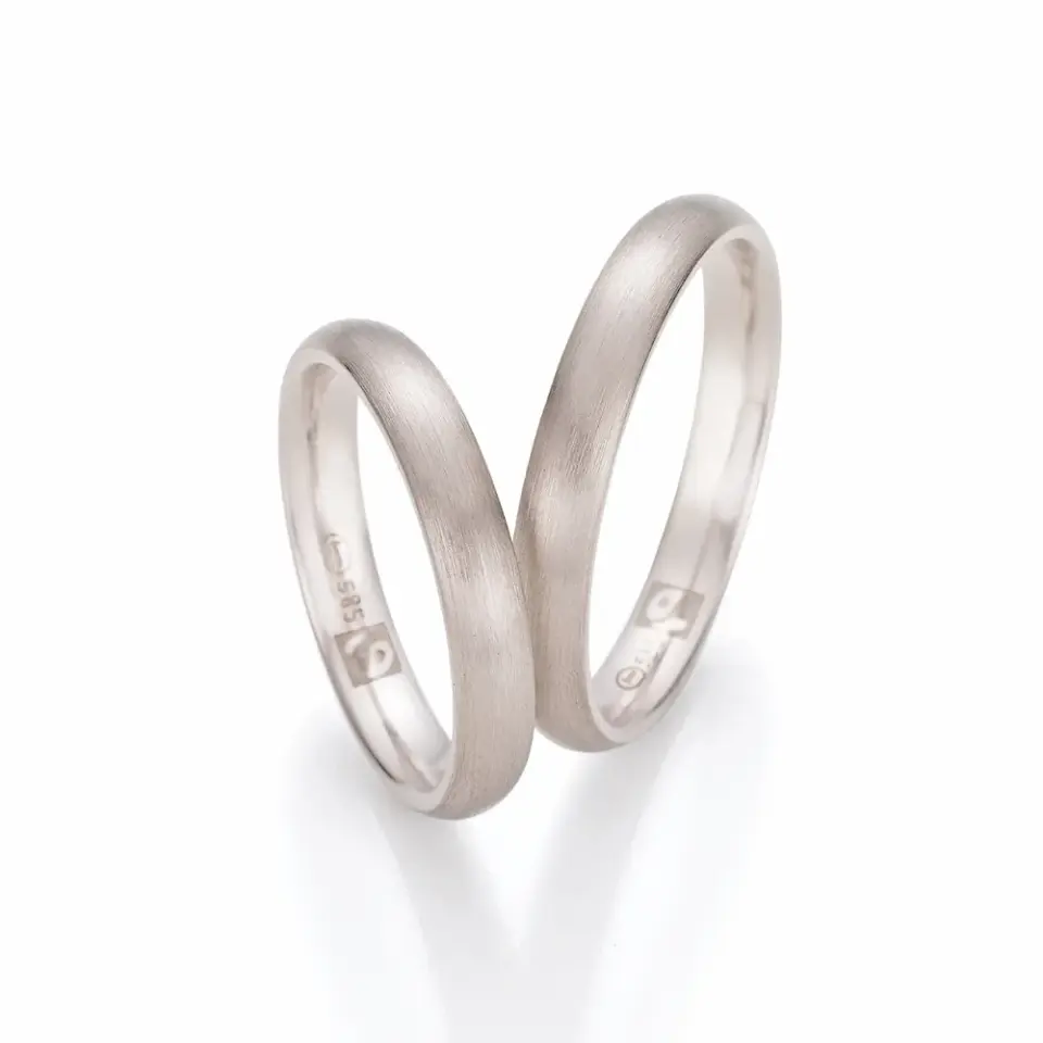 Alianzas de boda de oro blanco