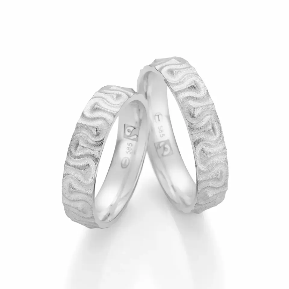 Alianzas de boda de oro blanco