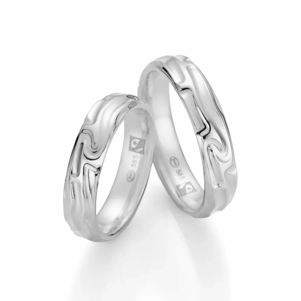 Alianzas de boda de oro blanco
