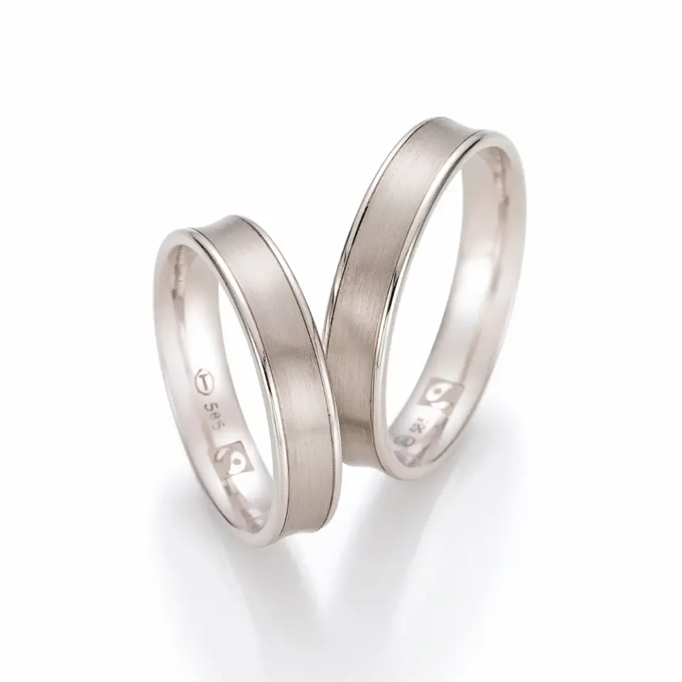 Alianzas de boda de oro blanco
