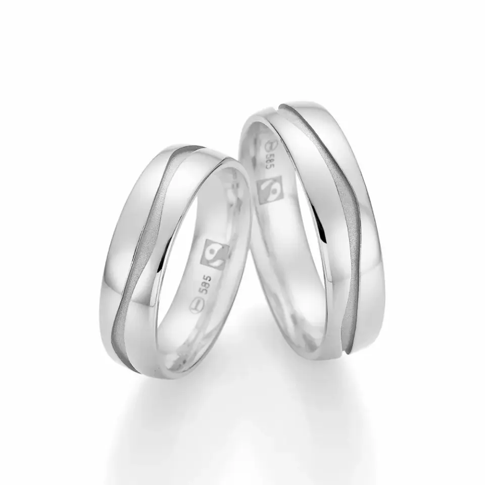 Alianzas de boda de oro blanco