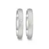 Alianzas de boda de acero con diamante