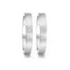 Alianzas de boda de acero con diamante