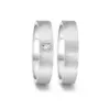 Alianzas de boda de acero con diamante