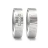 Alianzas de boda de acero con diamantes
