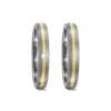 Alianzas de boda de titanio y oro amarillo con diamante