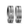 Alianzas de boda de titanio con diamante