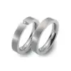 Alianzas de boda de titanio con diamante