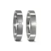 Alianzas de boda de titanio con diamante